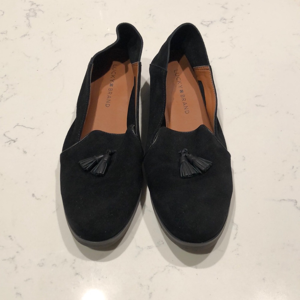 Suede Lucky Brand Loafers, Size 9.5